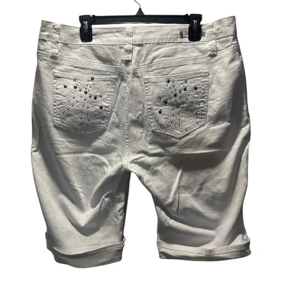 {Royalty by YMI} Women’s Sequined Bermuda Shorts - Picture 2 of 5